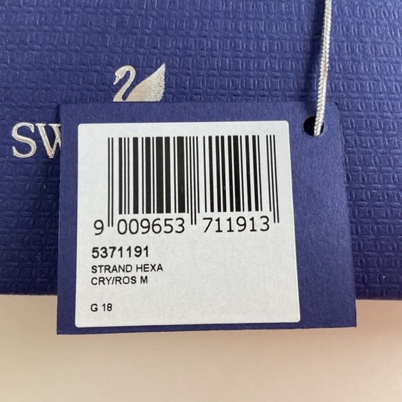 Authentic Swarovski Strand Hexagon Crystal & Rose Gold Bracelet - Picture 3 of 11